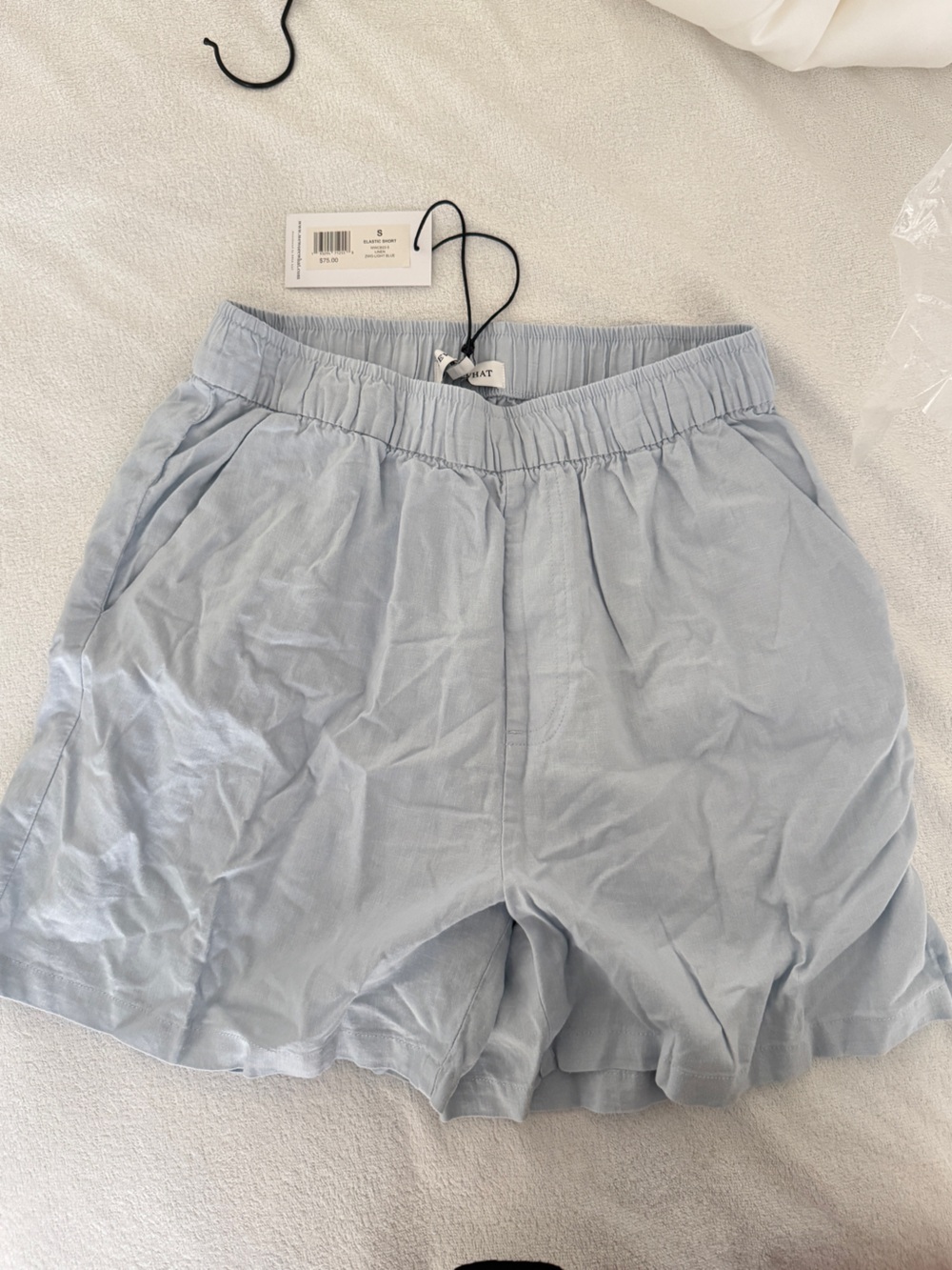 NWT- WeWoreWhat Light Blue Linen Shorts-S